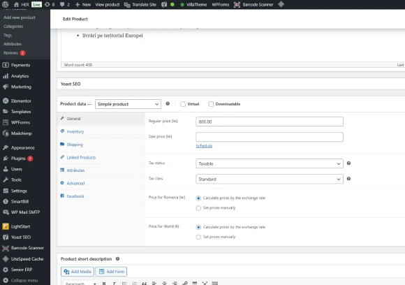actiuni customizate pentru eCommerce